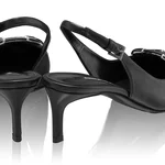 Mid-heel Slingback Pumps 8428 Vitello Black