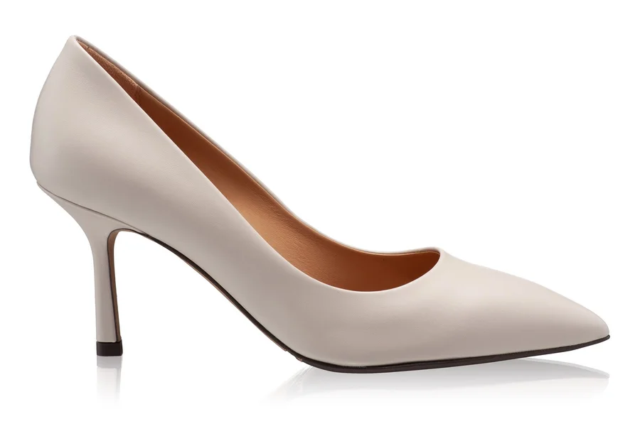 High-heel Pointed Toe Pumps 8026 Vitello Panna