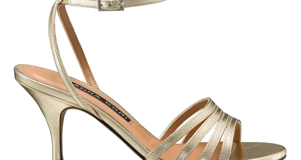 Women Leather Sandals 8424 Laminato Stamp Platino