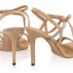 Women Leather Sandals 8510 Camoscio Beige
