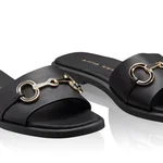 Women Leather Mules 8332 Vitello Black