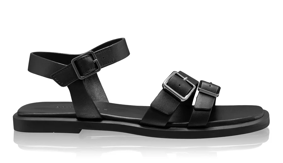 Women Leather Sandals 8356 Vitello Black