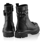 Suede Leather Ankle-Boots 8176 Vitello Black