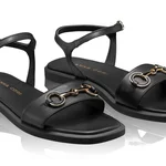 Women Leather Sandals 8454 Vitello Black