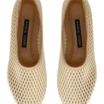 Women's Ballerinas 8442 Suede+Mesh Beige