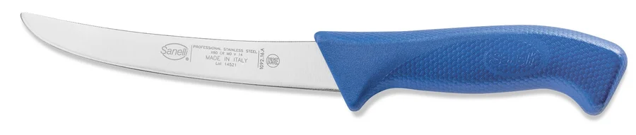 Sanelli Coltello Disosso Curvo Cm.16 Azzurro