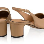 Mid-heel Slingback Pumps 8493 Vitello Cappuccino+Black