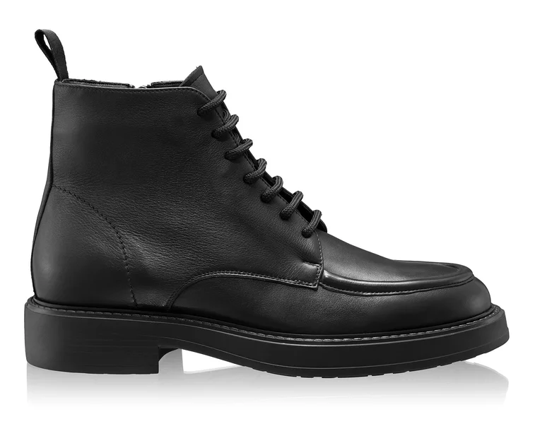 Men Genuine Leather Boots 7677 Vitello Black