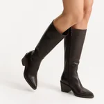 Women Leather Boots 7908 Vitello Brown