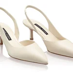 Mid-heel Slingback Pumps 8064 Vitello Panna