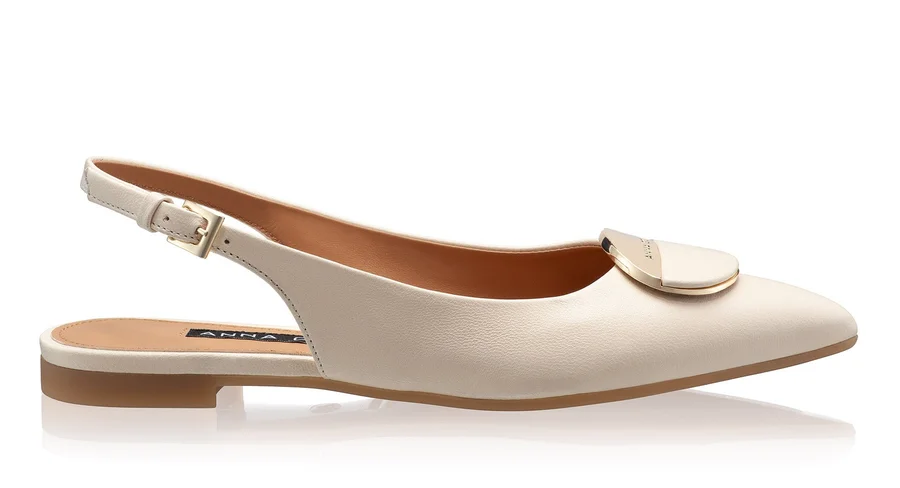 Women Ballerina Flats 7505 Vitello Panna