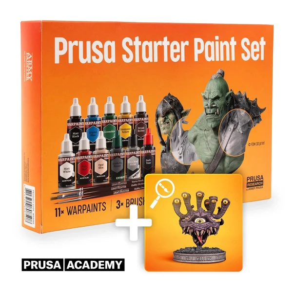 Prusa Starter Paint Set + Miniature Painting for Beginners Online course Bundle