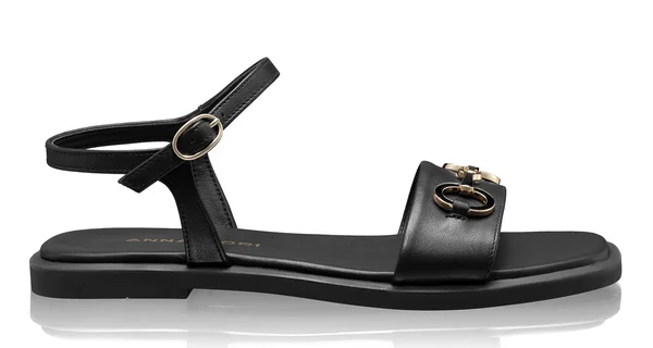 Women Leather Sandals 8454 Vitello Black