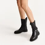 Suede Leather Ankle-Boots 8191 Vitello Black