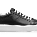 Men genuine leather sports shoes 6897 Vitello Black