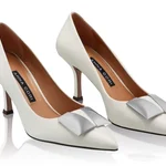 Mid-heel Leather Pumps 6149 Vitello Panna