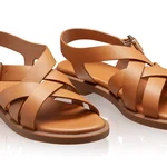 Women's leather sandals 8351 Vitello Camel