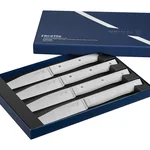 Coffret de 4 couteaux de table Facette Blanc