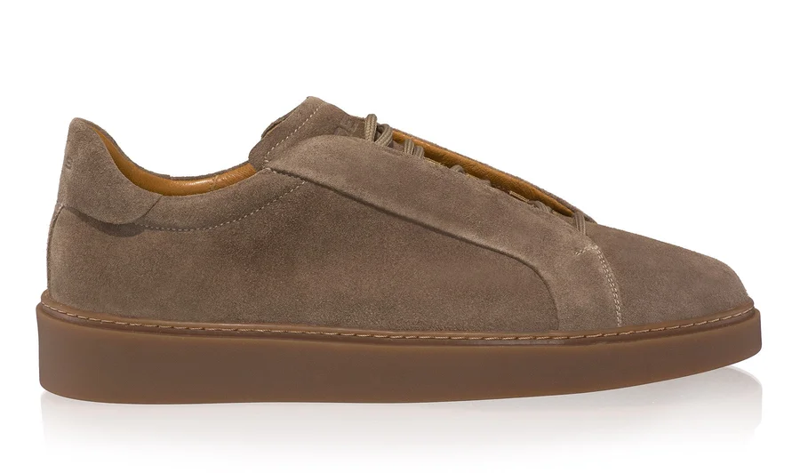 Men Suede Leather Sport Shoes 7772 Crosta Taupe