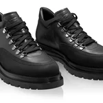 Men Genuine Leather Casual Shoes 7757 Vitello+Nabuck Black