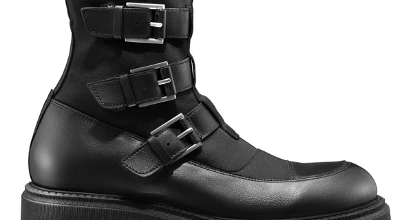 Women Leather Boots 6406 Vitello+Stretch Black
