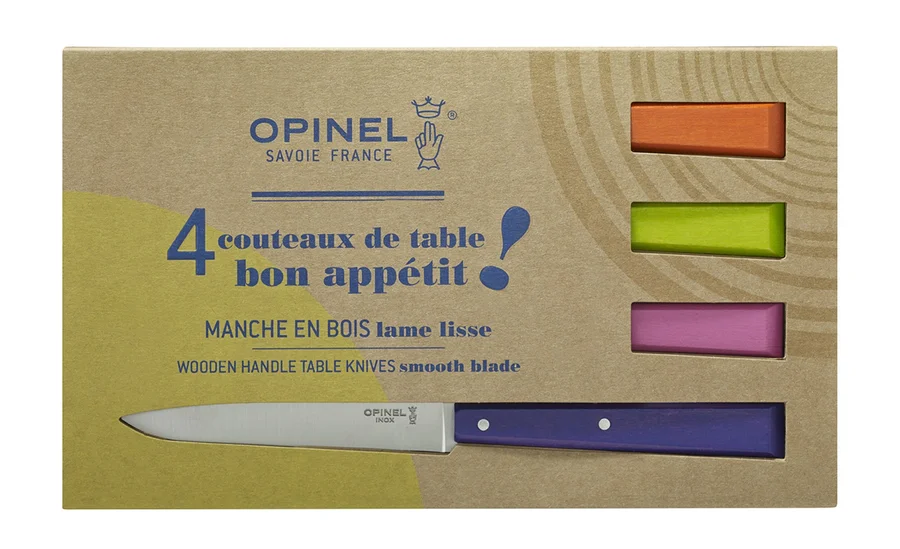 Coffret de 4 couteaux de table N°125 Bon Appétit Pop