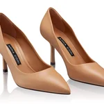 High-heel Pointed Toe Pumps 8026 Vitello Cappuccino