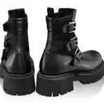 Women Leather Boots 6406 Vitello+Stretch Black