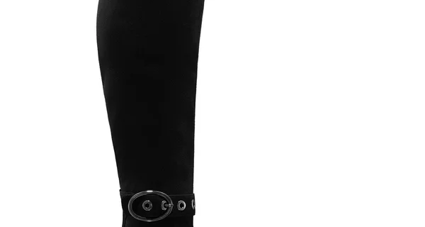 Women Suede Boots 8177 Camoscio+Stretch Black