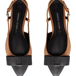 Women's Ballerinas 8384 Vitello Camel+Negru