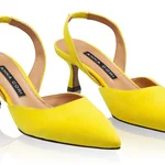 Mid-heel Slingback Pumps 8054 Camoscio Yellow