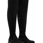 Women Suede Boots 8146 Camoscio+Stretch Black
