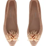 Women Ballerina Flats 8362 Camoscio Fard