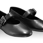 Women Leather Ballerina Flats 7824 Nappa Black
