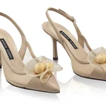 Elegant Women’s Shoes 8086 Nappa+Mesh Beige