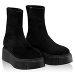 Women Suede Leather Boots 6497 CAMOSCIO+STRETCH BLACK