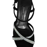 Women Leather Sandals 8030 Camoscio Black