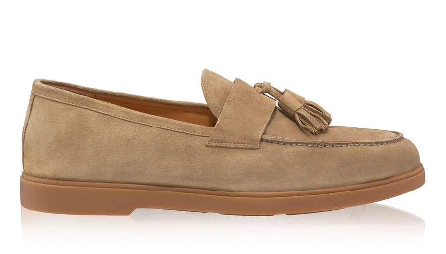 Men Leather Loafers 7628 Crosta Beige