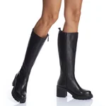 Women Leather Boots 7911 Vitello Black