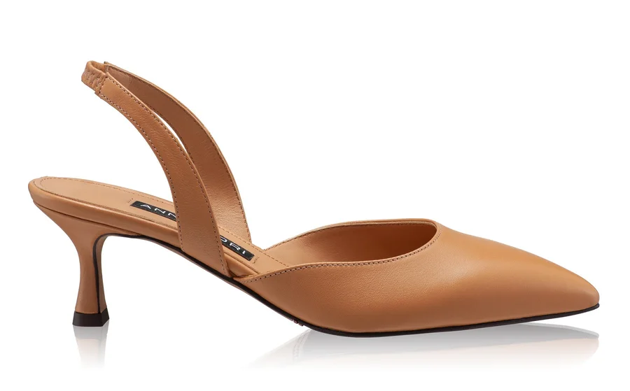 Mid-heel Slingback Pumps 8054 Vitello Cappuccino
