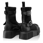 Women Leather Boots 7131 Vitello+Stretch Black