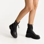 Women's  leather ankle-boots 8257 Vitello Black