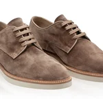 Men Suede Leather Loafers 7613 Crosta Taupe