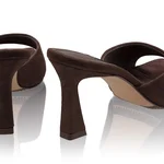 Women Leather Mules 8504 Camoscio T.Moro