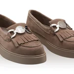 Women Casual Genuine Leather Loafers 8137 Crosta Gri