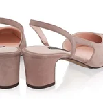 Mid-heel Slingback Pumps 8488 Camoscio Fard+Nappa Nude