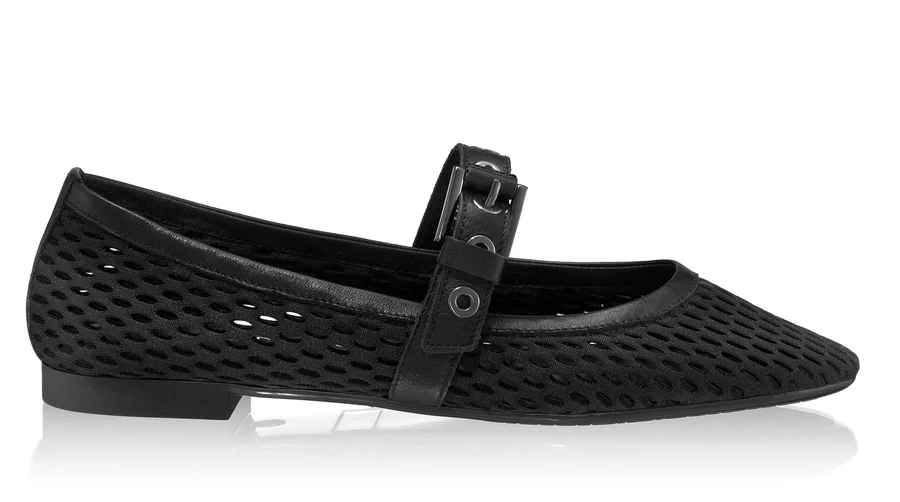 Women's Ballerinas 8405 Vitello+Rete Black