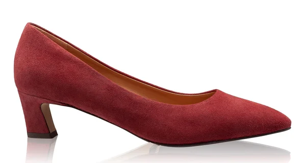 Mid-heel Pointed Toe Pumps 8218 Camoscio Bordo