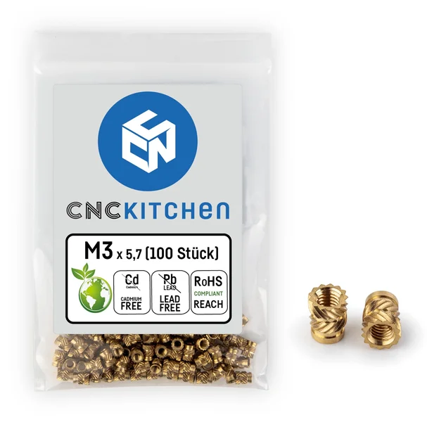 Heat Set Inserts - M3 standard 100 pcs