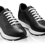 Men Leather Sport Shoes 7718 Vitello Black